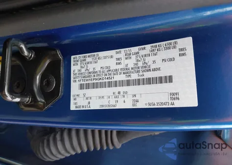 2016 Ford F-150 Xlt z USA, uszkodzony, nr VIN 1FTEW1EP9GKD14521